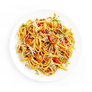 Smoky Chorizo Fettuccine - Office Tray